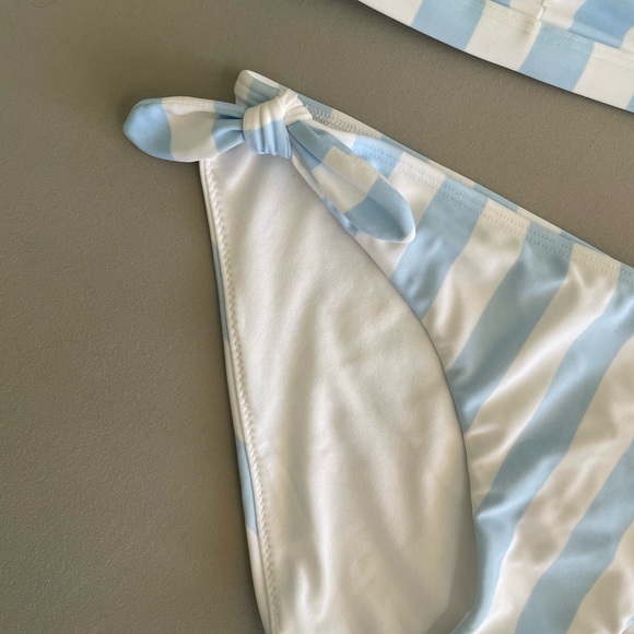 NWT Hollister Striped Bikini, Light Blue/White - Picture 5 of 6